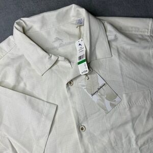 Tommy Bahama Coastal Breeze Check Shirt Mens Large Continental Silk Blend NWT